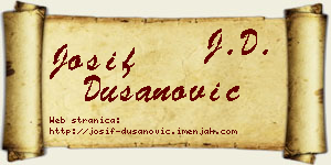 Josif Dušanović vizit kartica